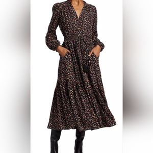 byTiMo Spring Floral Belted Midi Dress Size S